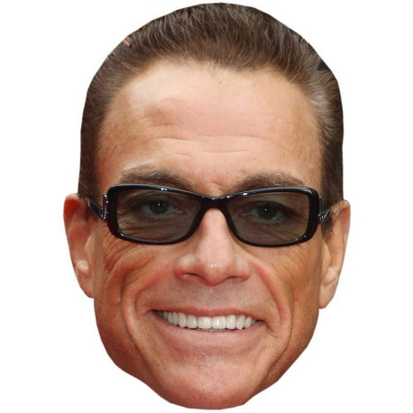 Masque en carton 2D Jean-Claude Van Damme - Acteur - Taille A4