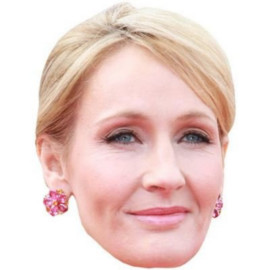Masque en carton 2D J K Rowling - Ecrivain auteur de la saga Harry Potter - Taille A4
