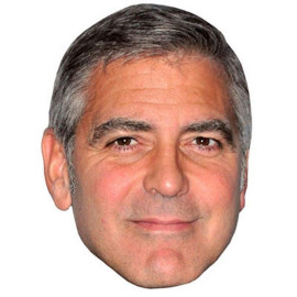 Masque en carton 2D George Clooney - Acteur - Taille A4