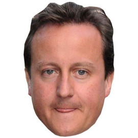 Masque en carton 2D David Cameron - Politique - Taille A4