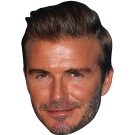 Masque en carton 2D David Beckham - Footballeur - Taille A4