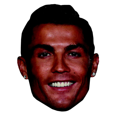 Masque en carton 2D Cristiano Ronaldo - Footballeur - Taille A4