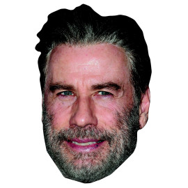 Masque en carton 2D John Travolta - Acteur - Taille A4