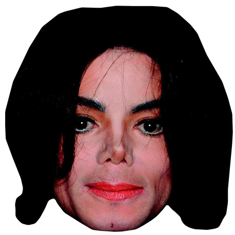 Masque en carton 2D Michael Jackson - Chanteur - Taille A4
