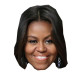 Masque en carton 2D Michelle Obama - Célébrité - Taille A4
