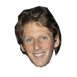 Masque en carton 2D Romain Grosjean - Tennis - Taille A4
