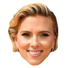Masque en carton 2D Scarlett Johansson - Actrice - Taille A4