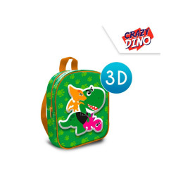 Sac à Dos Crazy Dino avec motif 3D - Hauteur 30 cm