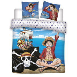 Parure de lit réversible One Piece - Luffy - 220 cm x 240 cm