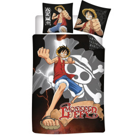 Parure de lit réversible One Piece - Monkey. D. Luffy - 140 cm x 200 cm