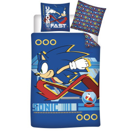 Parure de lit réversible Sonic "Fast" - 140 cm x 200 cm