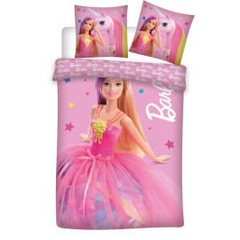 Parure de lit réversible Barbie Licorne - 140 cm x 200 cm