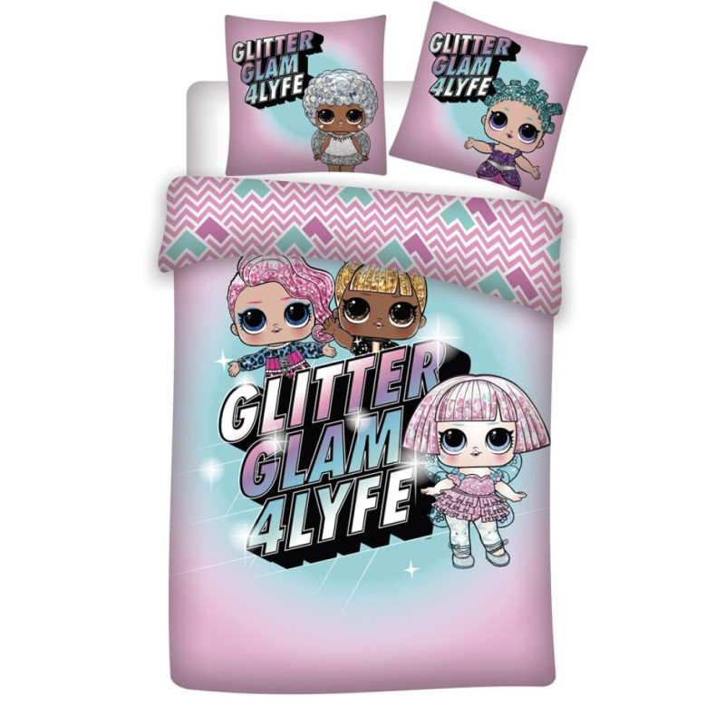 Parure de lit réversible Poupées LOL Surprise - Glitter Glam 4Lyfe