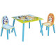 Ensemble table et 2 chaises Bluey - motif Bluey et Bingo