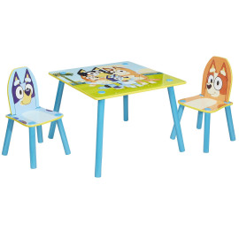 Ensemble table et 2 chaises Bluey - motif Bluey et Bingo