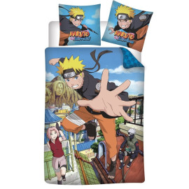 Parure de lit réversible Naruto, Sasuke et Sakura - Multicolors - 140 cm x 200 cm