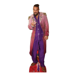 Figurine en carton taille réelle - Jason Momoa - Tenue Rose et Violette - Acteur Américain - Hauteur 195 cm