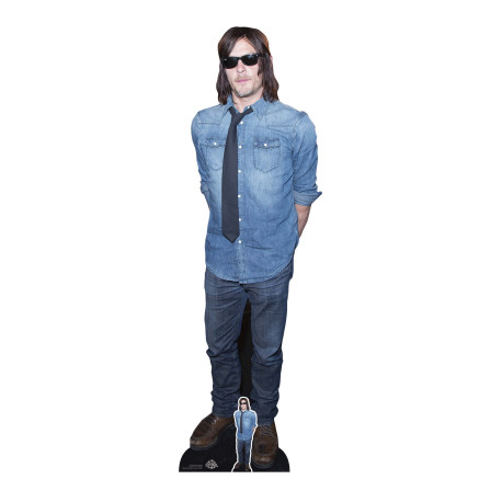 Figurine en carton taille réelle - Norman Reedus - Acteur Américain - Hauteur 179 cm