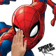 Stickers repositionnables - Toise Spiderman à l'attaque - 54 cm x 75 cm