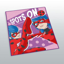 Tapis - Miraculous Ladybug - "Spots On" - Violet - 100 cm x 120 cm