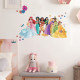 Stickers repositionnables - Princesses Disney et Motifs Floraux - 91 cm x 42 cm