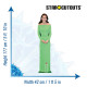 Figurine en carton taille réelle - Catherine Middleton - Princesse de Galles - en robe verte - Hauteur 177 cm