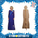 Figurine en carton taille réelle - Camilla Parker Bowles - Reine Consort - en robe bleue - Hauteur 176 cm