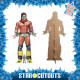 Figurine en carton taille réelle - The Ultimate Warrior - Catcheur Américain WWE - Hauteur 191 cm