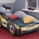 Lit LED + Matelas - Lit Enfant Racing Car Hero - Batcar - Noir - 160 x 80 cm