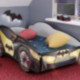 Lit LED + Matelas - Lit Enfant Racing Car Hero - Batcar - Noir - 140 x 70 cm