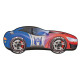 Lit + Matelas - Lit Enfant Racing Car Hero - Transformers - Optimus Prime Car - Rouge et Bleu - 160 x 80 cm