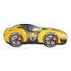 Lit + Matelas - Lit Enfant Racing Car Hero - Transformers - Bumblebee Car - Jaune - 140 x 70 cm