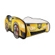 Lit + Matelas - Lit Enfant Racing Car Hero - Transformers - Bumblebee Car - Jaune - 140 x 70 cm