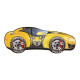 Lit LED + Matelas - Lit Enfant Racing Car Hero - Transformers - Bumblebee Car - Jaune - 160 x 80 cm