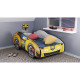 Lit LED + Matelas - Lit Enfant Racing Car Hero - Transformers - Bumblebee Car - Jaune - 140 x 70 cm