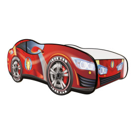 Lit + Matelas - Lit Enfant Racing Car Hero - Ironcar - Rouge - 160 x 80 cm