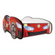 Lit LED + Matelas - Lit Enfant Racing Car Hero - Ironcar - Rouge - 160 x 80 cm