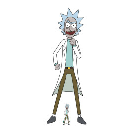 Figurine en carton - Rick et Morty - Rick Sanchez "Le Scientifique" - Hauteur 195 cm