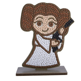 Kit figurine en bois à diamanter - Princesse Leïa Star Wars - 11 cm