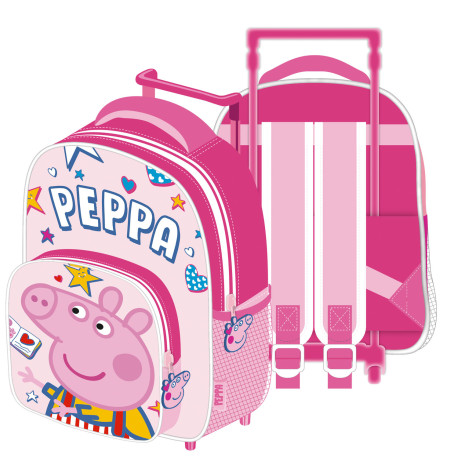 Sac à dos à roulettes - Peppa Pig - 24x36x12 cm