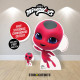 Figurine en carton - Tikki Kwami - Miraculous - Rouge et Noir - Hauteur 80 cm