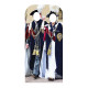 Figurine en carton taille réelle Passe-Tête - Roi Charles III et Reine Consort Camilla – Ordre des Chevaliers - Hauteur 193 cm