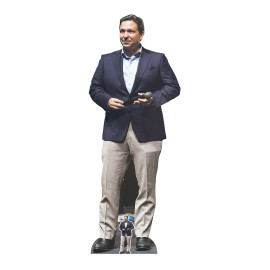 Figurine en carton taille réelle – Ron DeSantis – Veste de Costume Bleue – Homme Politique Américain - Hauteur 186 cm