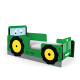Pack Lit en bois à clipser modèle TED Le tracteur vert Lit+Matelas