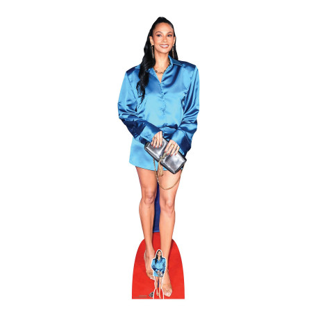 Figurine en carton taille réelle – Alesha Dixon – Robe Bleue – Chanteuse et Mannequin Britannique - Hauteur 172 cm