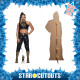 Figurine en carton taille réelle – Bianca Belair – Tenue de Combat Noire – Catch WWE - Hauteur 176 cm