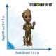 Figurine en carton Baby Groot hello de la main gauche film les gardiens de la galaxie 3 - Hauteur 95 cm