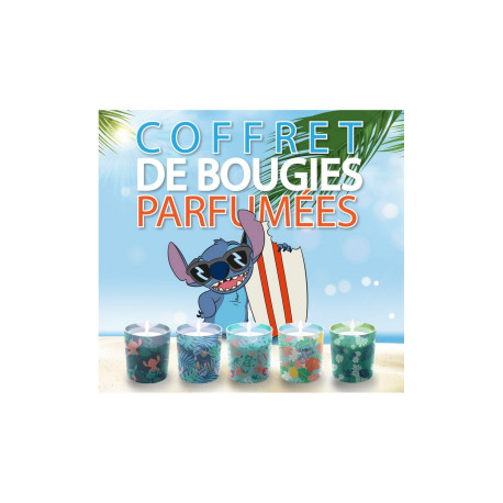 Coffret de 5 Bougies parfumées - Stitch on The Beach
