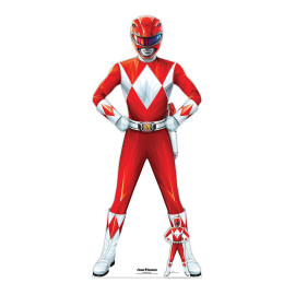Figurine en carton taille réelle – Power Rangers Rouge - Hauteur 180 cm