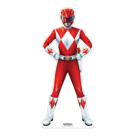 Mini Figurine en carton – Power Rangers Rouge - Hauteur 95 cm